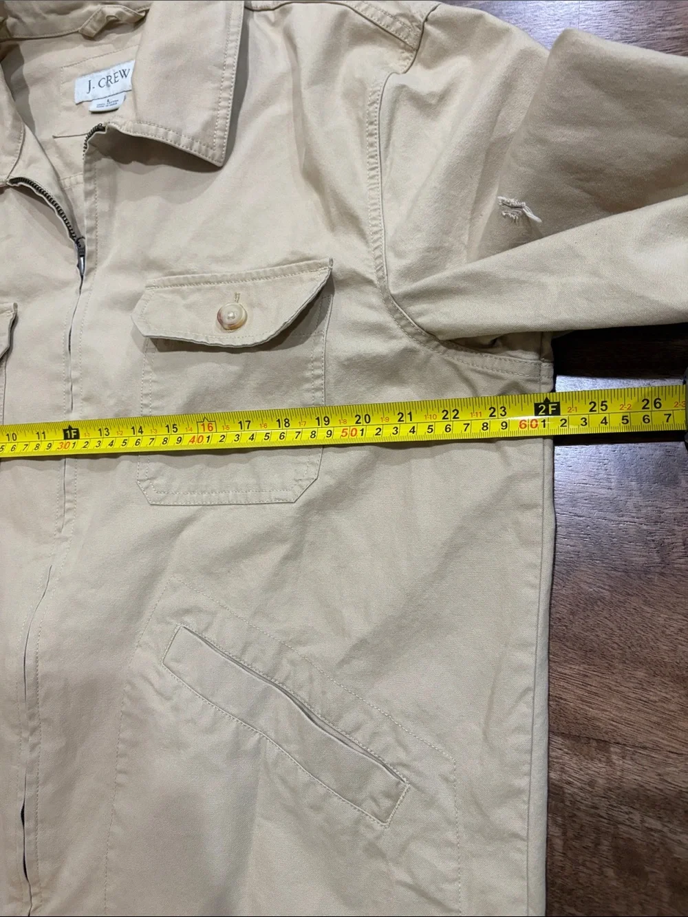 Men's J.Crew Canvas Chore Jacket Shacket Tan Khaki.  vintage. Size L
